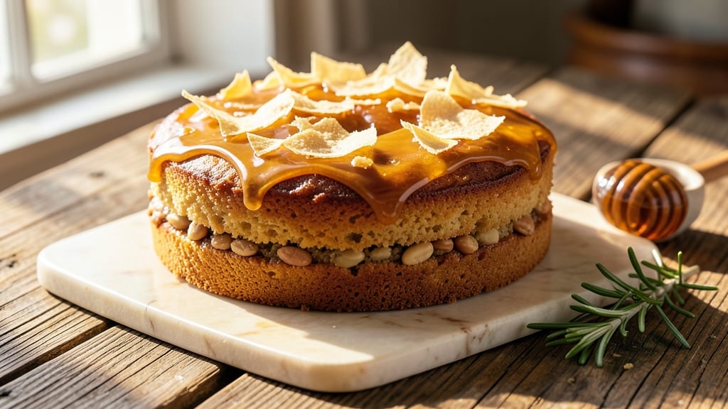 Ancient Greek Honey Cake Recipe: Golden Syrup-Drizzled Layers With Fig and Walnut Finesse