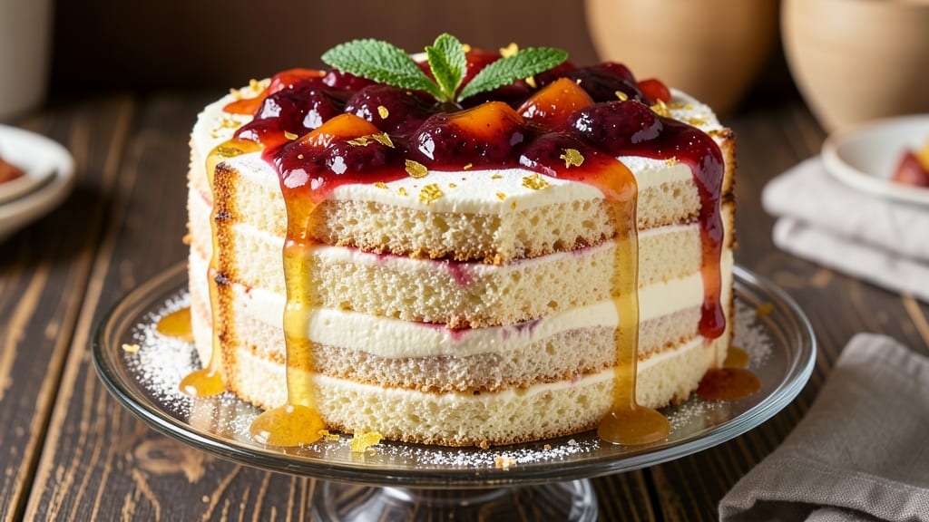 Asian Fruit Cream Cake Recipe: Tropical Layers With Silky Mango Filling