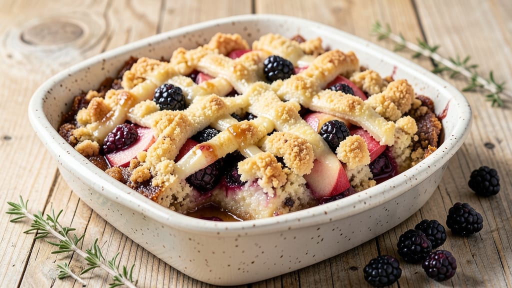 Apple and Blackberry Crumble Cake Recipe: Warm Spiced Fruit With Buttery Crisp Top
