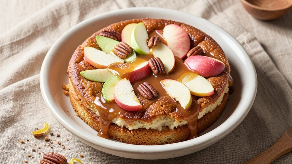 Paula Deen's Apple Caramel Cake Recipe: Deep Vanilla Spice and Sticky Caramel Swirls