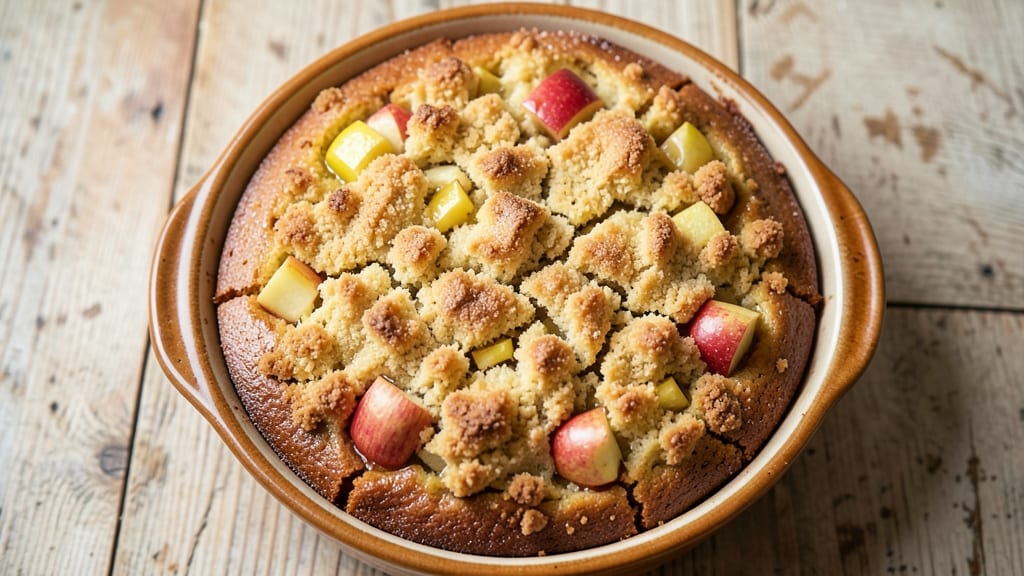 Apple Cake With Crumb Topping Recipe: Spiced Streusel Crown Over Moist Apple Layers