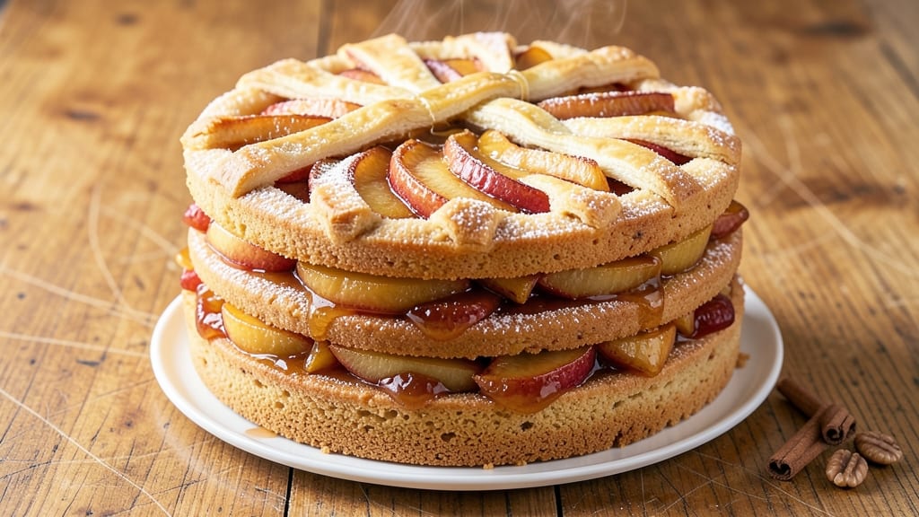 Apple Pie Layer Cake Recipe: Spiced Apple Filling Between Buttery Layers