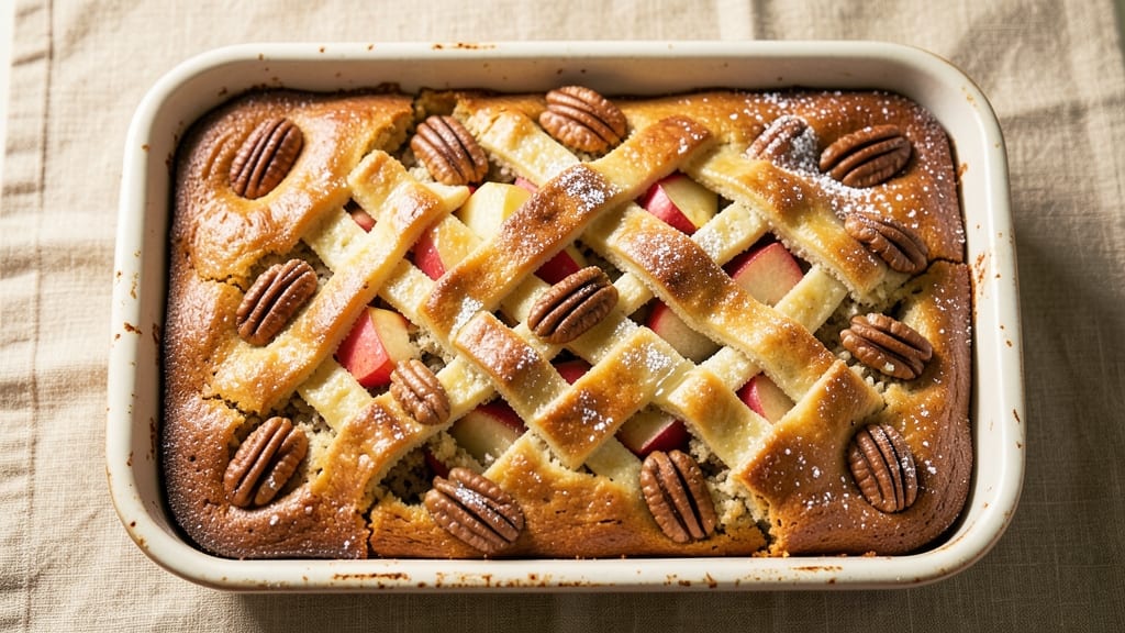 Apple Walnut Coffee Cake Recipe: Crunchy Top With Spiced Apple Streaks