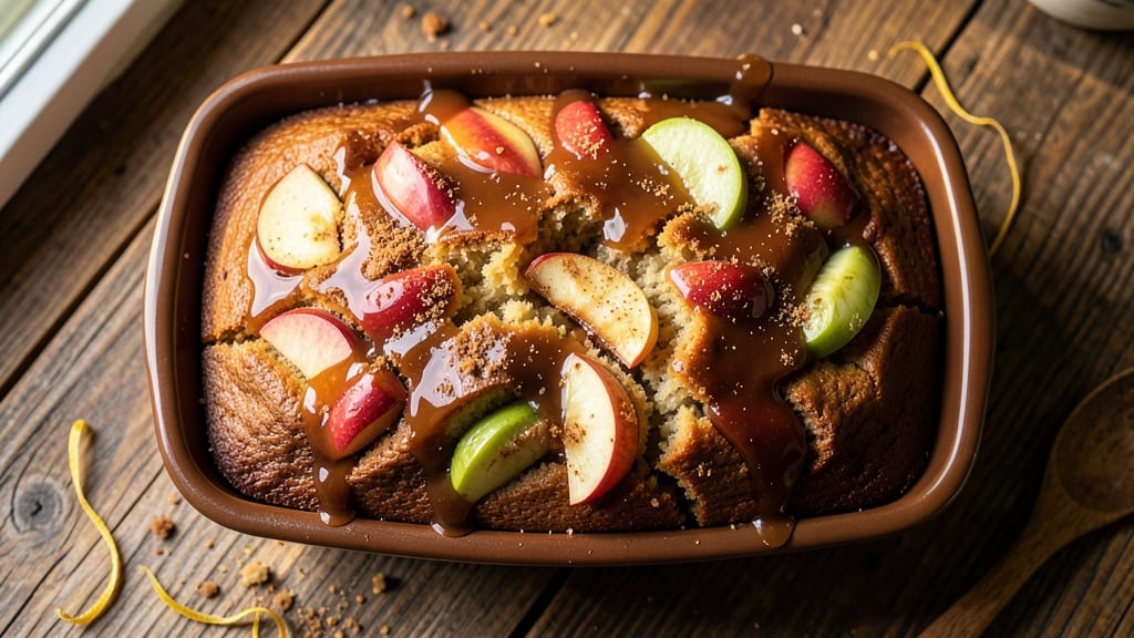 Apple Harvest Pound Cake With Caramel Glaze Recipe: Spiced Apple Filling and Buttery Crust Harmony