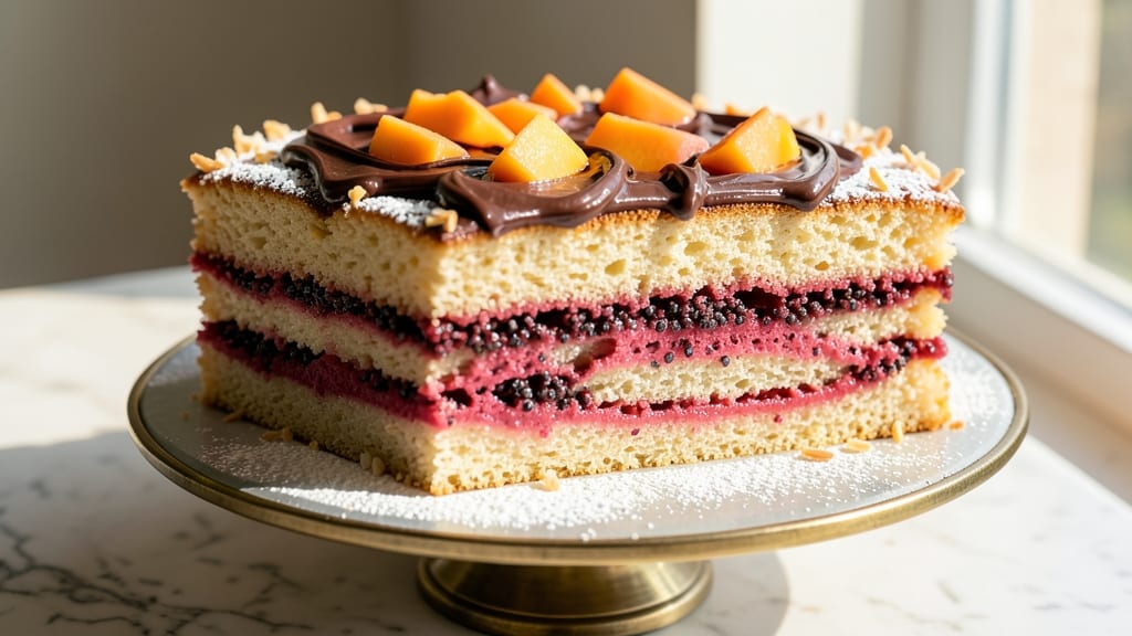 Asian Sponge Fruit Cake Recipe: Tropical Layers with Moist Center