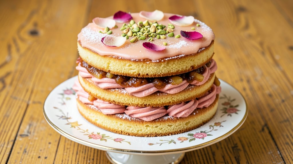 Apple Rose Cake Recipe: Floral-Layered Elegance With Buttery Streusel Crown