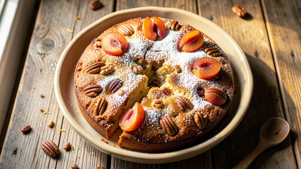 Apricot Pecan Cake Recipe: Buttery Layers with Caramelized Fruit Streaks