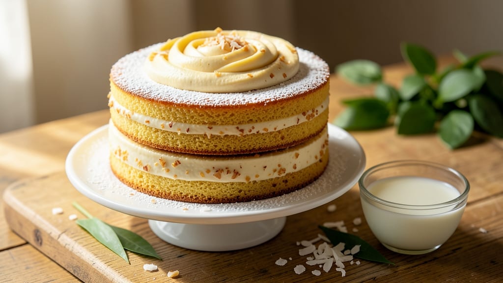 Asian Coconut Cake Recipe: Tropical Layers With Moist Center