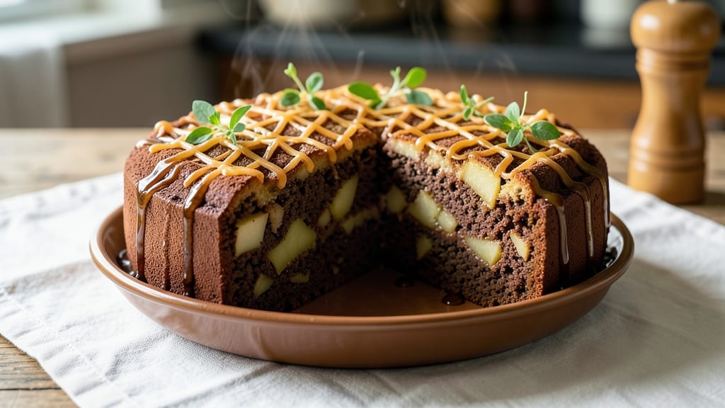Apples and Cocoa Sugarless Cake Recipe: Fudgy Chocolate Layers with Apple Spice Magic