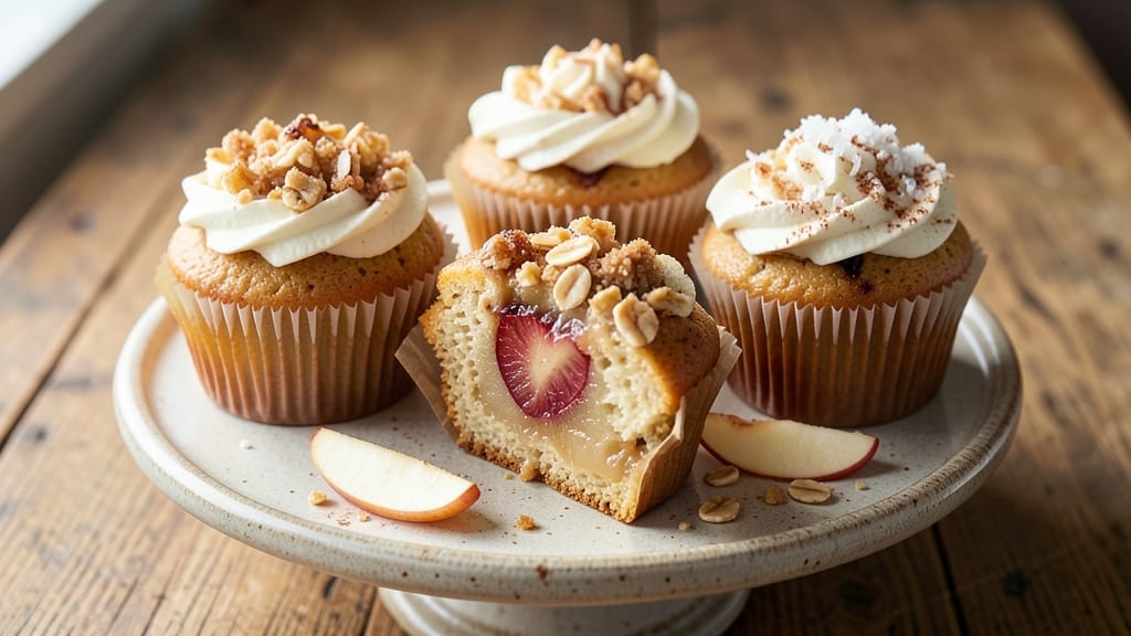 Apple Streusel Cupcake Recipe: Buttery Crunch Top Over Spiced Apple Filling