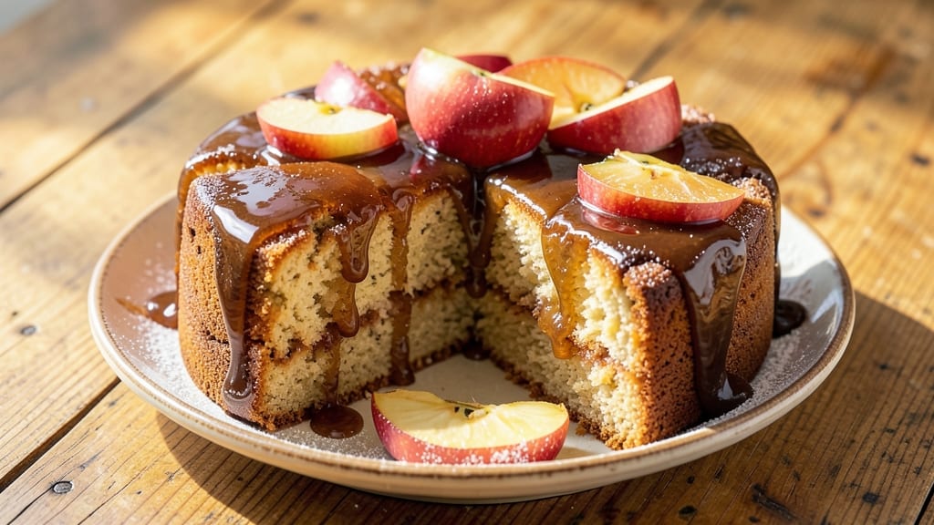 Apple Cake Recipe With Caramel Glaze: Warm Spiced Apple Layers and Buttery Drizzle Magic