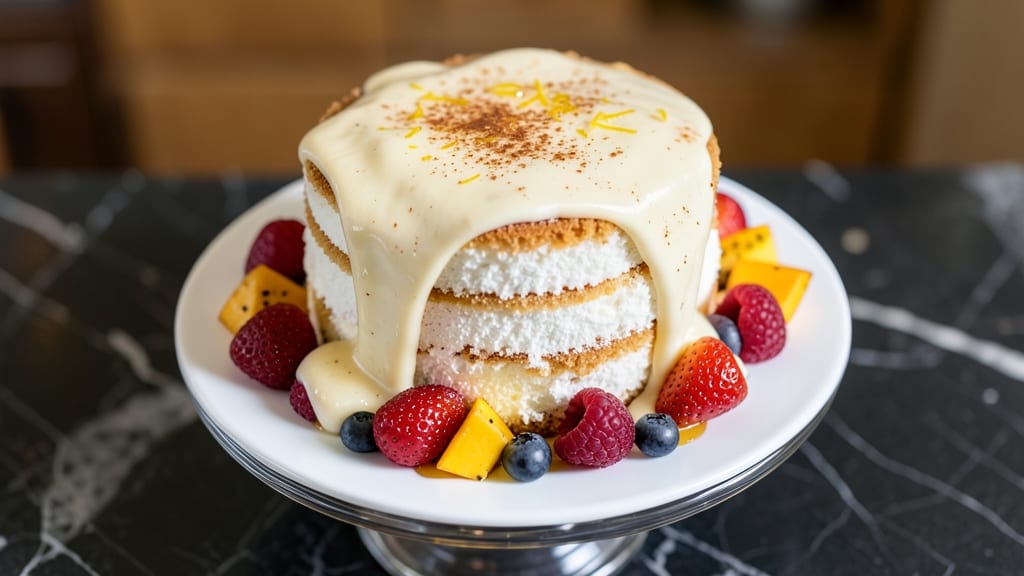 Angel Food Cake Recipe with Pudding and Fruit: Light-as-Air Layers With Vanilla Hugs