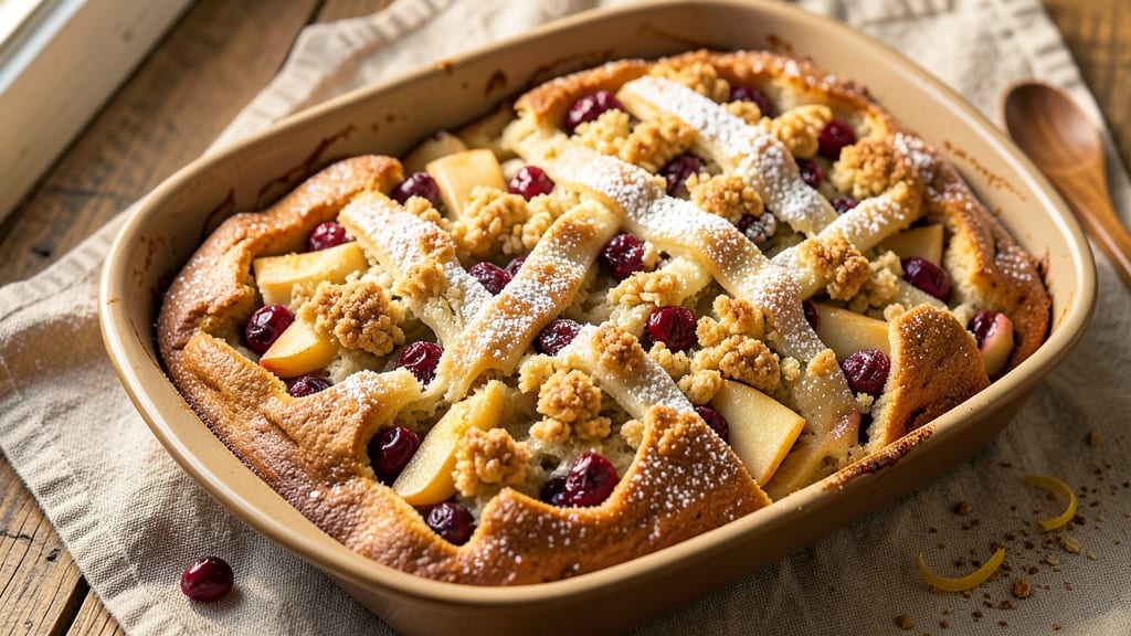 Apple Cranberry Coffee Cake Recipe: Warm Spiced Streusel Over Moist Vanilla Layers