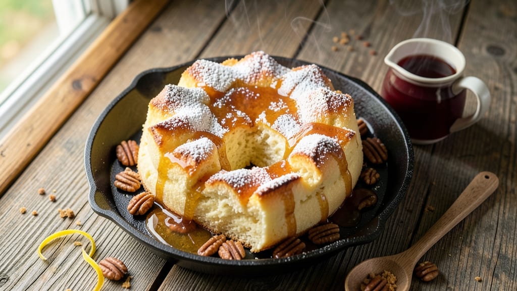 Apple Cider Funnel Cake Recipe: Caramelized Sugar Crunch With Spiced Apple Rivers