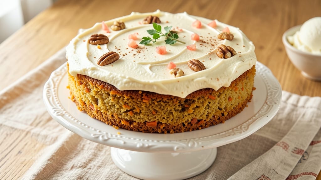 American Carrot Cake Recipe: Spiced Nuts and Cream Cheese Frosting Bliss
