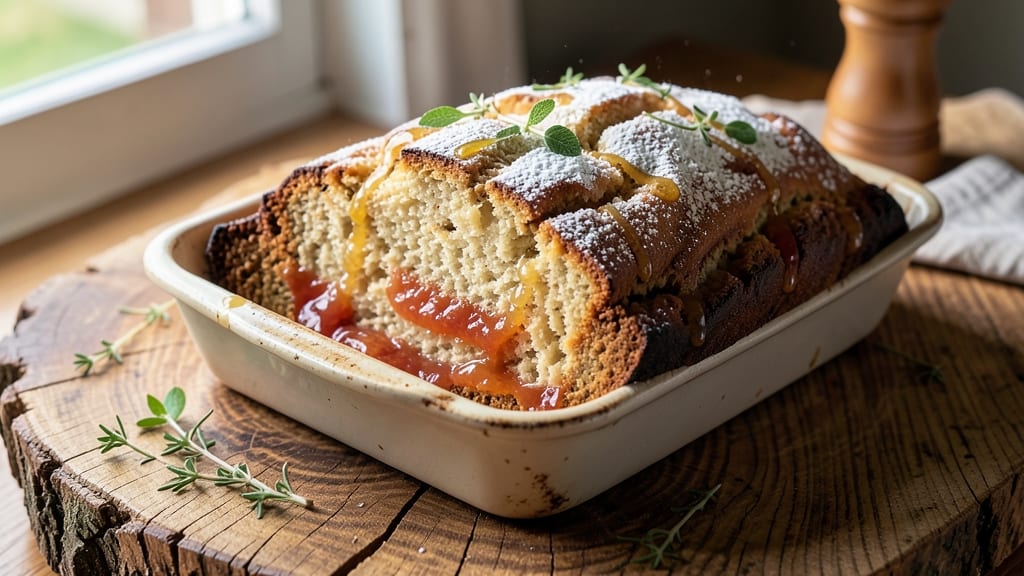 Apricot Loaf Cake Recipe: Buttery Streusel Crown Over Spiced Fruit Layers