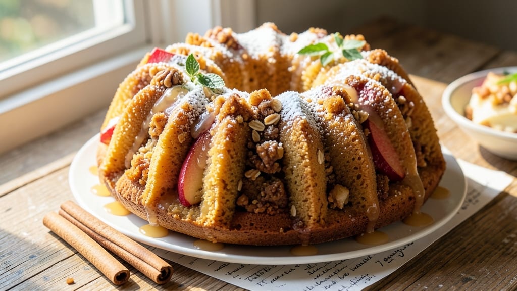 Apple Cinnamon Streusel Bundt Cake Recipe: Warm Spiced Apples and Buttery Crunch Top