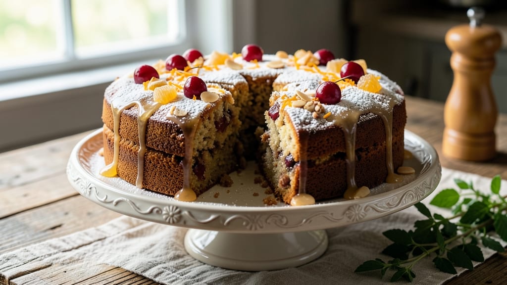 Amish Friendship Fruit Cake Recipe: Spiced Fruit Swirls and Moist Layers
