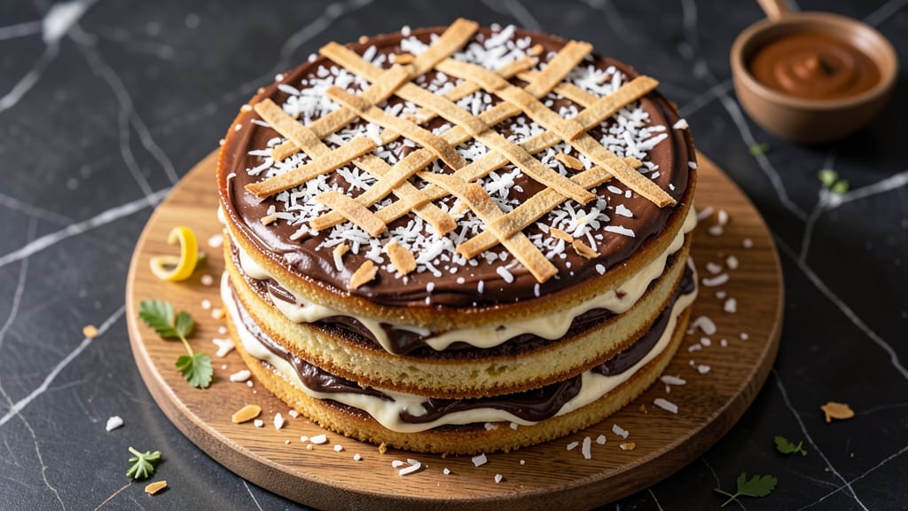 Almond Joy Earthquake Cake Recipe: Tropical Layers With Gooey Caramel Rivers