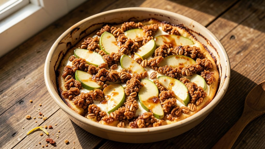 Apple Cheesecake Streusel Dump Cake Recipe: Spiced Apple Streusel Over Creamy Cheesecake Filling