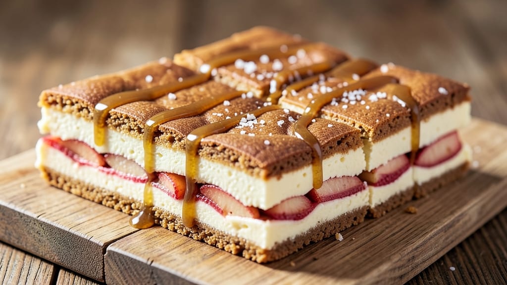 Apple Blondie Cheesecake Bars Recipe: Caramelized Apple Filling Between Buttery Layers