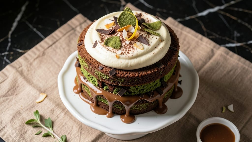 Asian Mocha Cake Recipe: Bittersweet Chocolate-Meets-Matcha Magic