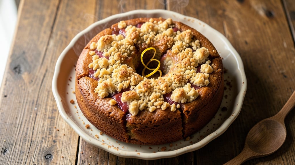 Applesauce Coffee Cake With Crumb Topping Recipe: Spiced Streusel Crown Over Moist Apple Layers